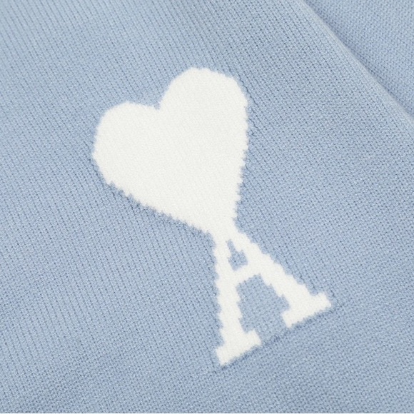 Ami Sky Blue Cardigan with Heart Detail - Picture 3 of 8